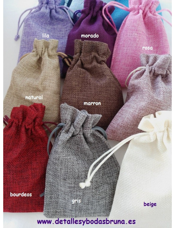 Bolsas de Lino pequeñas ESCOGE COLOR 