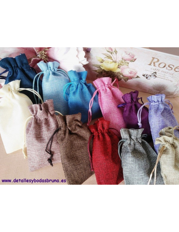 Bolsas de Lino pequeñas ESCOGE COLOR 