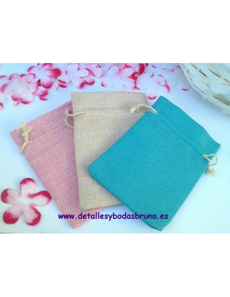 Bolsas de Lino pequeñas ESCOGE COLOR 