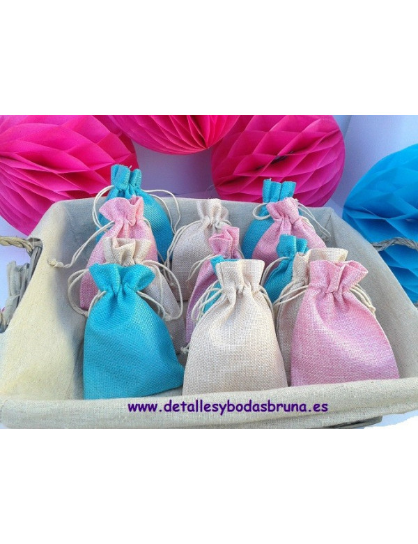 Bolsas de Lino pequeñas ESCOGE COLOR 