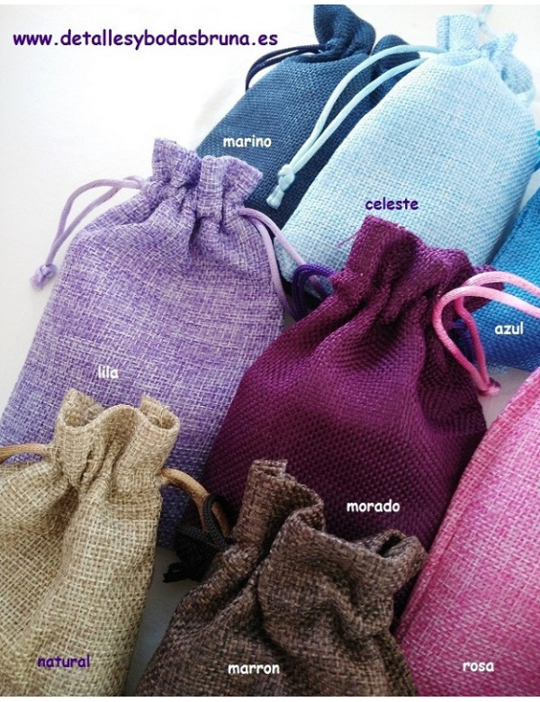 Bolsas de Lino pequeñas ESCOGE COLOR 