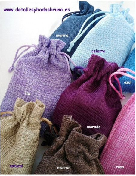 Bolsas de Lino pequeñas ESCOGE COLOR 