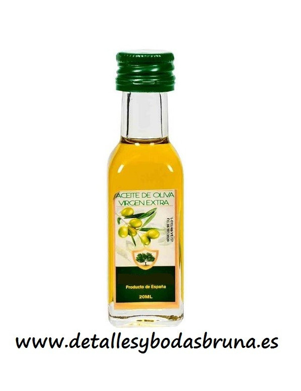 Botellita de Aceite de Oliva Virgen para Boda 20 ml 