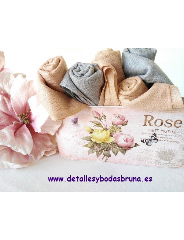 Pashminas Amplias Rosa y Gris 