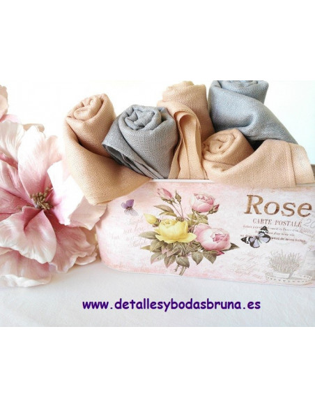 Pashminas Amplias Rosa y Gris 