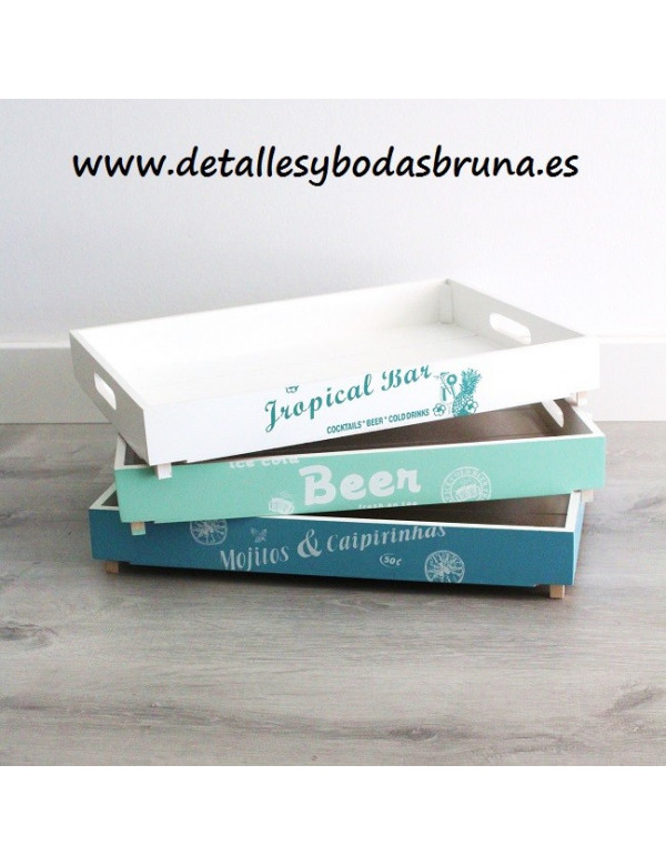 Bandeja Caja de Madera Beer 