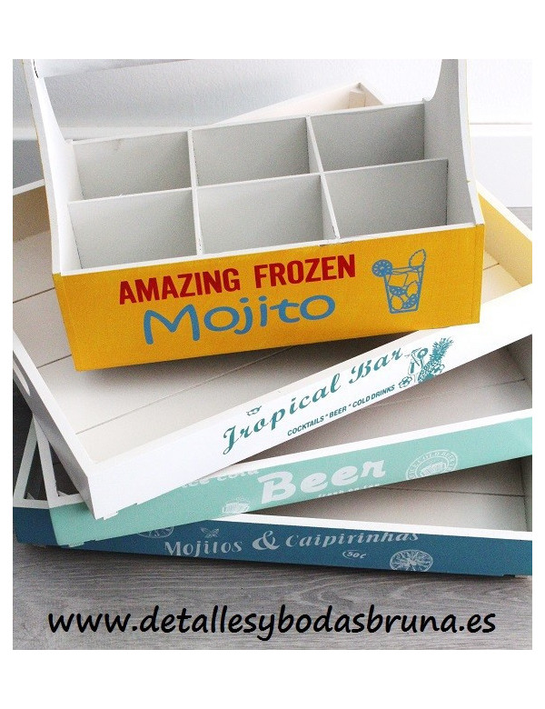 Bandeja Caja de Madera Beer 