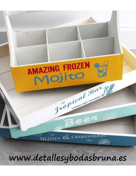 Bandeja Caja de Madera Beer 