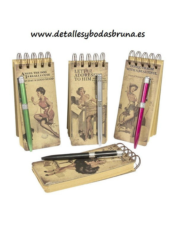 Libretas Vintage con boligrafo