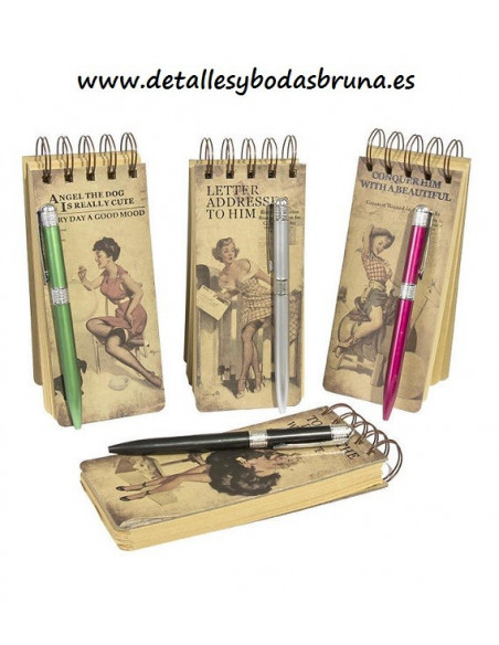 Libretas Vintage con boligrafo