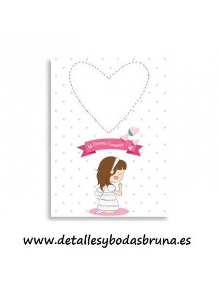 Árbol de Huellas Comunión Niña Corazón