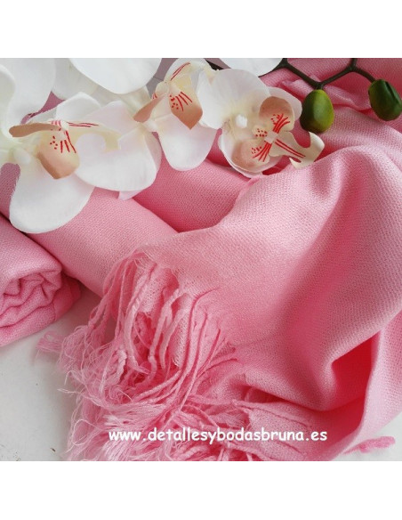 Pashminas Amplias Tonos Rosa 