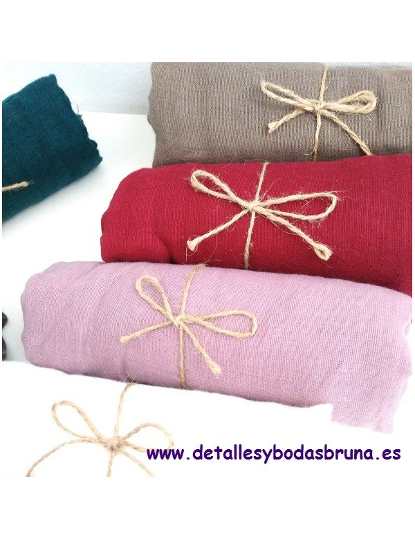 Pashminas preparadas con cuerda rustica