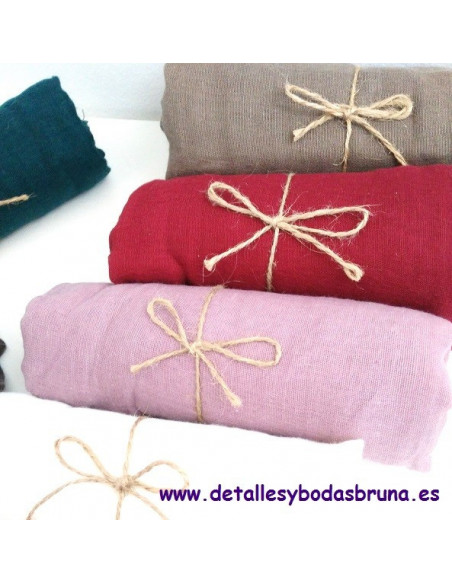 Pashminas preparadas con cuerda rustica