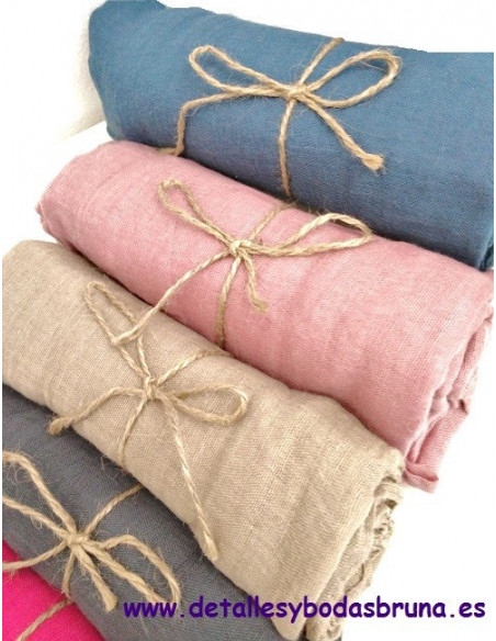 Pashminas preparadas con cuerda rustica