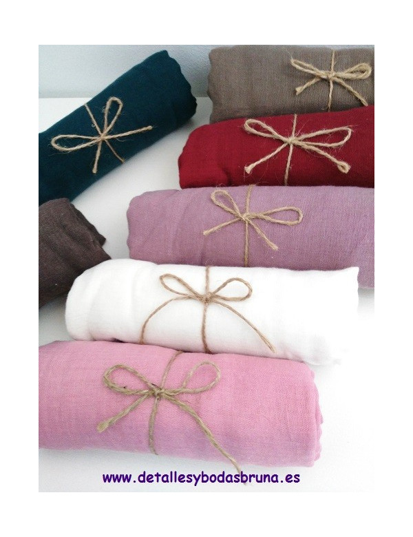 Pashminas preparadas con cuerda rustica