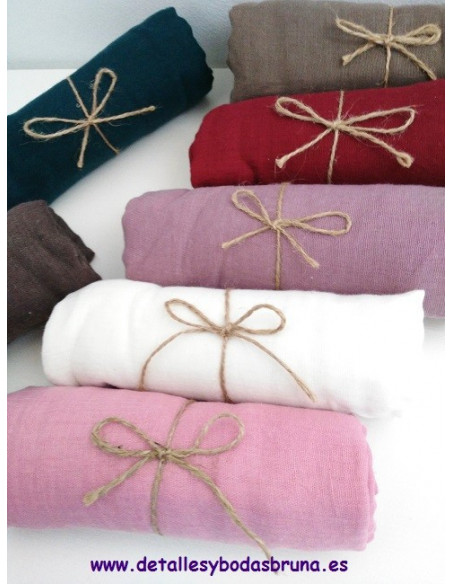 Pashminas preparadas con cuerda rustica