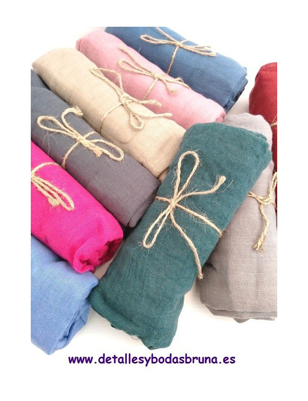 Pashminas preparadas con cuerda rustica