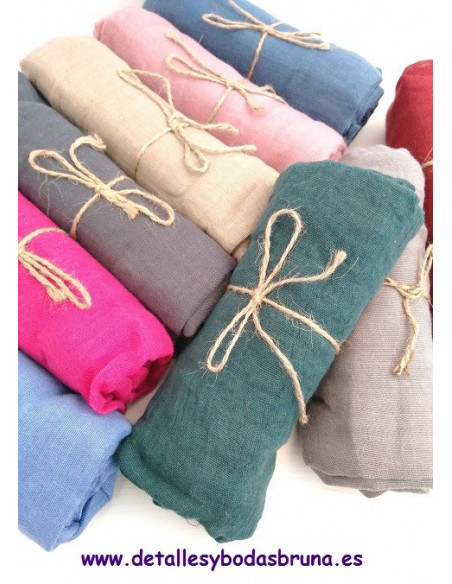 Pashminas preparadas con cuerda rustica