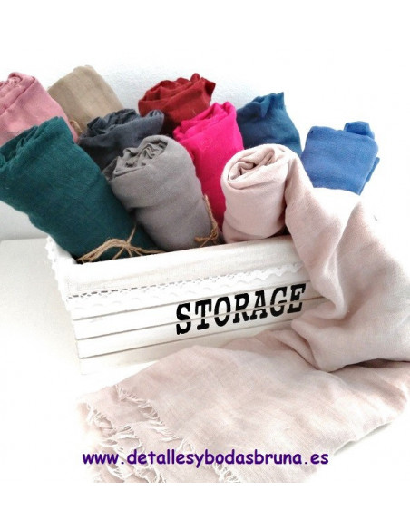 Pashminas preparadas con cuerda rustica