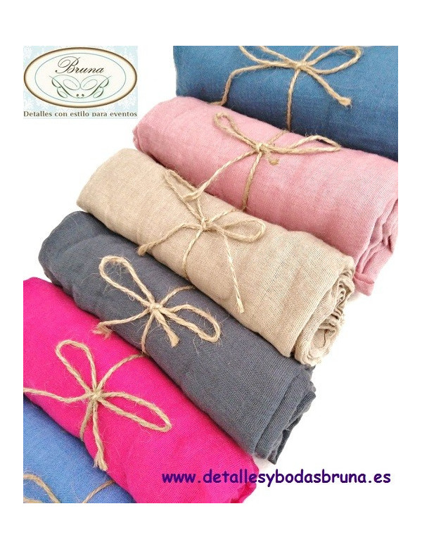 Pashminas preparadas con cuerda rustica