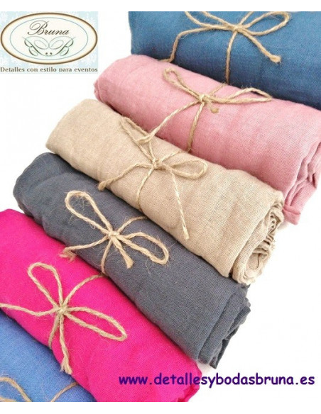 Pashminas preparadas con cuerda rustica