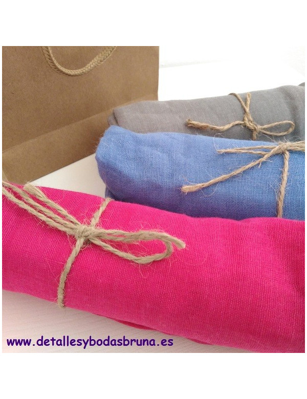 Pashminas preparadas con cuerda rustica