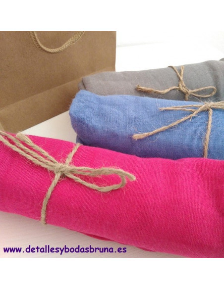 Pashminas preparadas con cuerda rustica