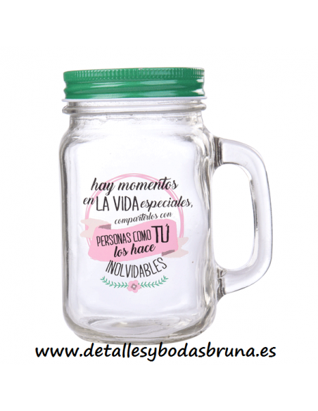 Jarra Momentos Especiales de cristal con caña 