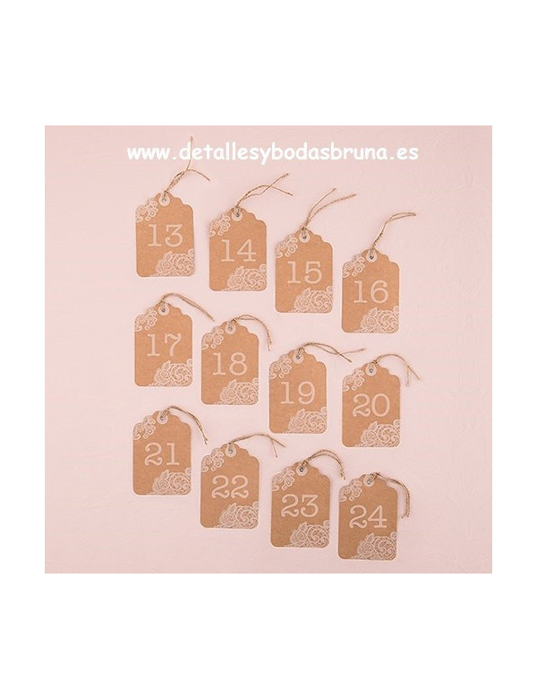 Numeros de Mesa Kraft