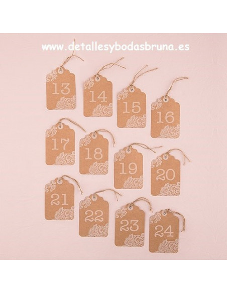 Numeros de Mesa Kraft