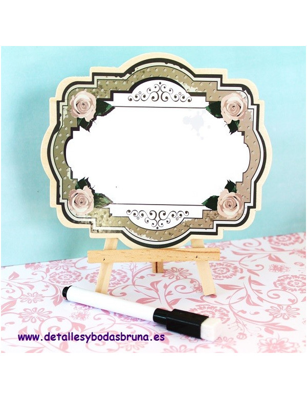 Pizarras Vintage Floral con Atril 