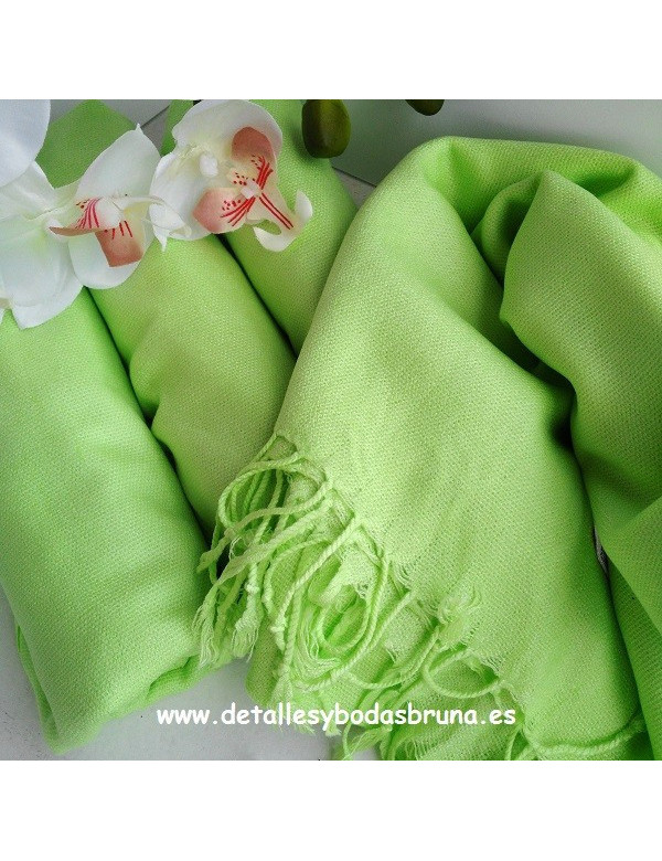 Pashminas Amplias Verde Claro 