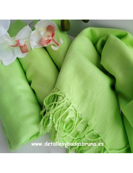 Pashminas Amplias Verde Claro 