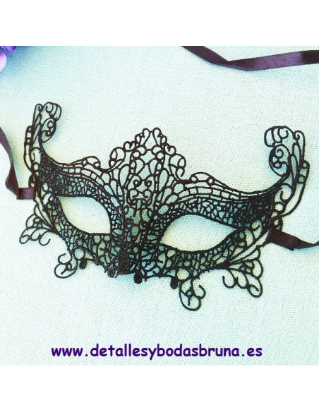 Mascara de Encaje Negro Viena