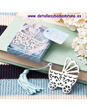 Marcapáginas Carrito Bebé Azul