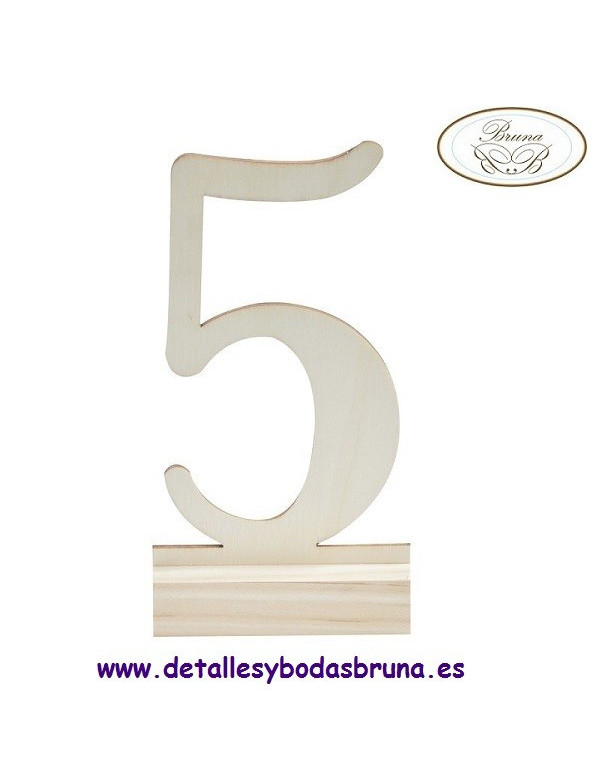 Numeros de Mesa de Madera