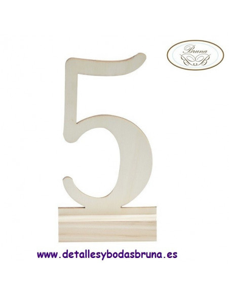 Numeros de Mesa de Madera