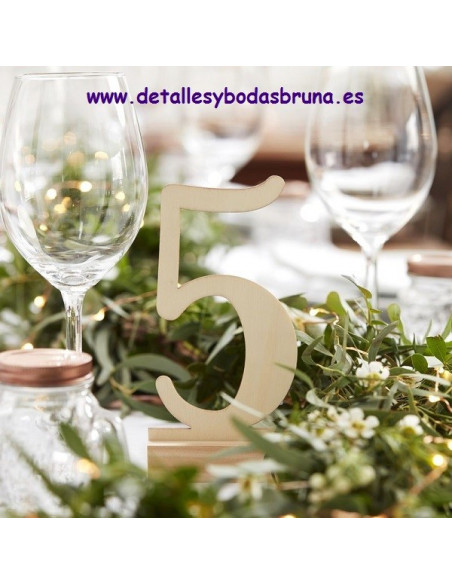 Numeros de Mesa de Madera