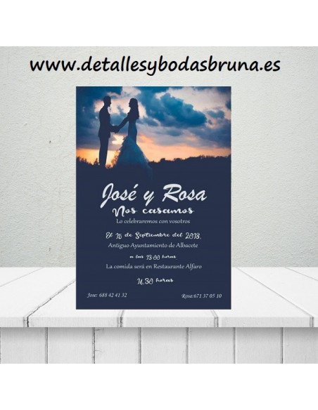 Invitación de Boda Atardecer