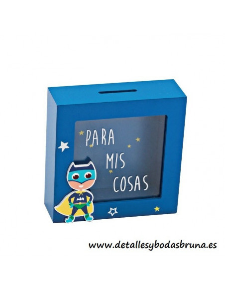 Hucha de Madera Super Héroe 