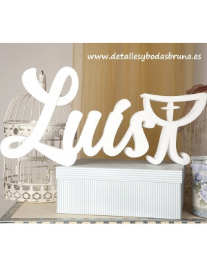 Letras de Corcho con Nombre y Cáliz