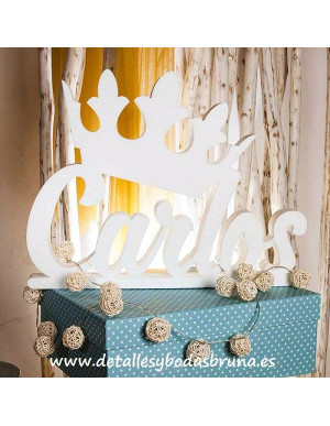Nombre de Corcho Comunion Corona Rey