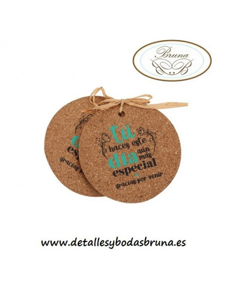 Posavasos Mensajes de Corcho