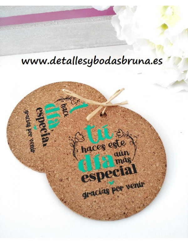 Posavasos Mensajes de Corcho