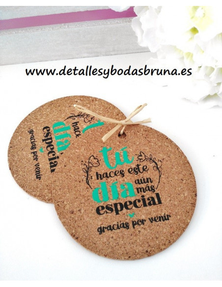 Posavasos Mensajes de Corcho