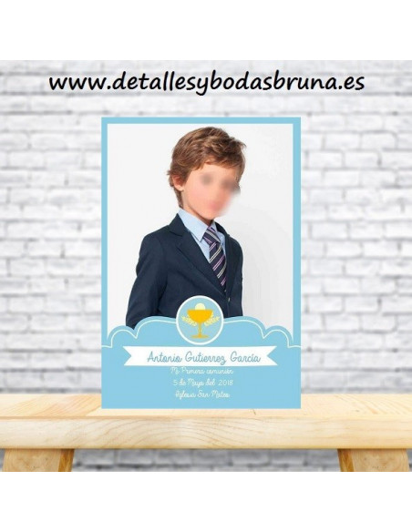 Recordatorio Comunión Niño con Foto
