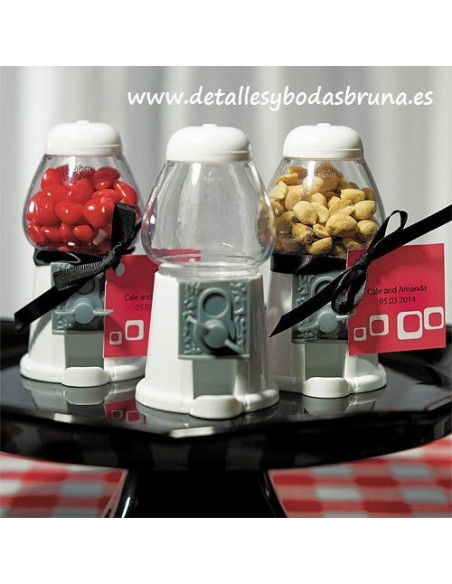 Mini Dispensador de Chicles Blanco VACÍO