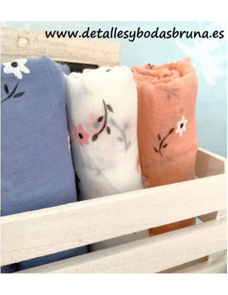 Pashmina de Viscosa Flor de Almendro -AGOTADO-