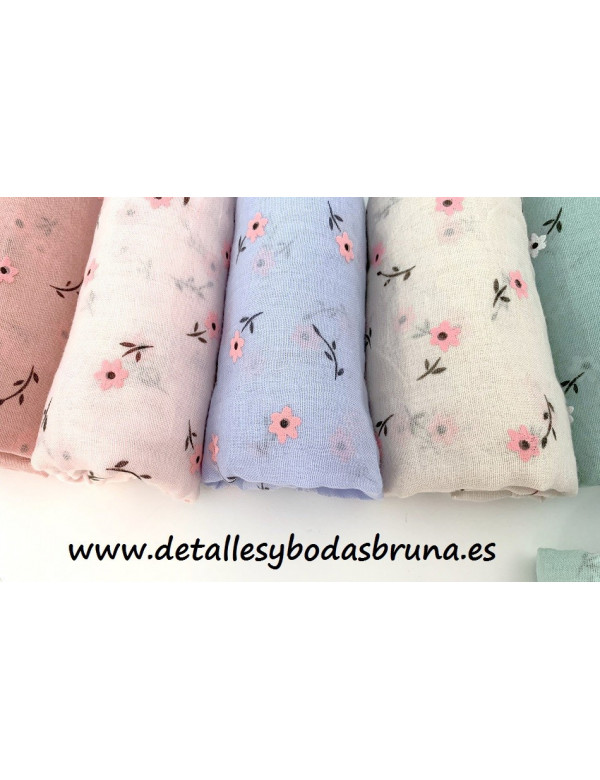 Pashmina de Viscosa Flor de Almendro -AGOTADO-